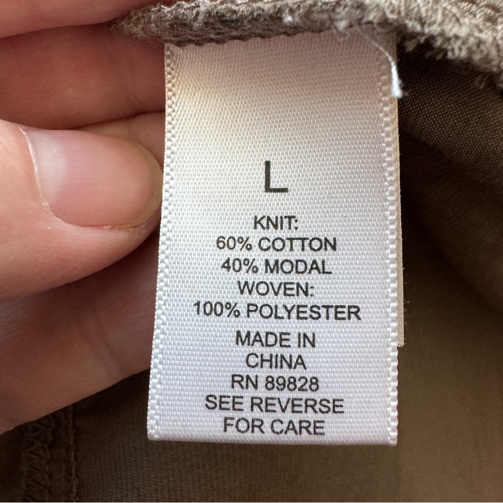LOGO by Lori Goldstein Size L Lagenlook Tunic Top Asymmetrical Hem Artsy Teacher - Picture 9 of 9